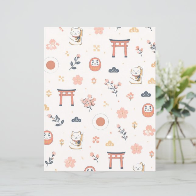 【Junk Journal】Scrapbook Paper Japanese Scenery＃3 (Stående Fram)