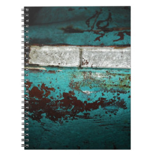 Junk Yard vintage bil 50's teal aqua Anteckningsbok
