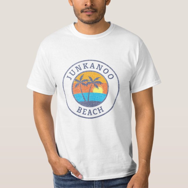 Junkanoo Beach, Bahamas Faded Classic Stil T Shirt (Framsida)