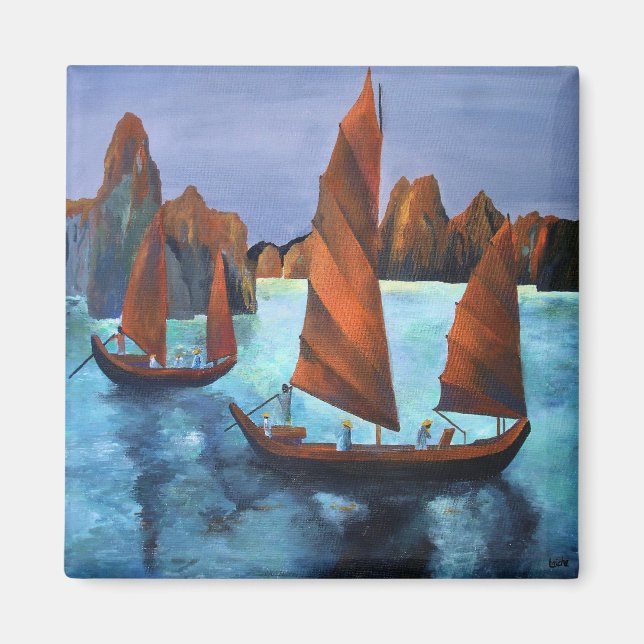 Junker i den fallande drakbänken magnet (Framsidan)