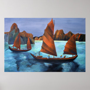 Junker i den fallande drakbänken poster