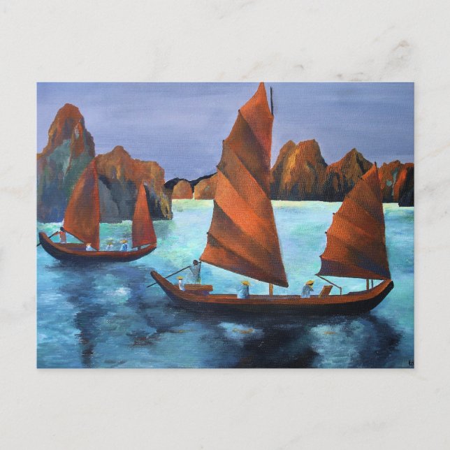 Junker i den fallande drakbänken vykort (Framsida)