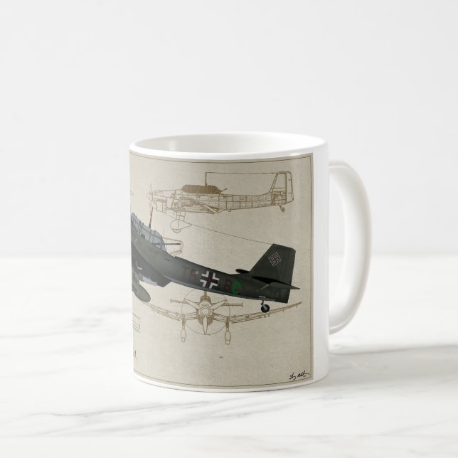 Junkers-Ju88-Stuka Kaffemugg (Framsida höger)