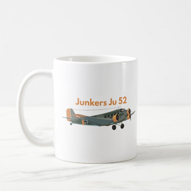 Junkers Ju 52 tyskt WW2-flygplan Kaffemugg (Vänster)