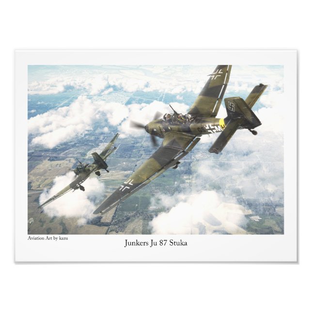 Junkers Ju 87 Fototryck (Framsidan)