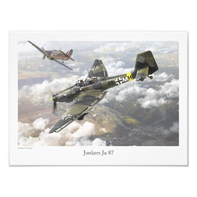 Junkers Ju 87 Fototryck (Framsidan)