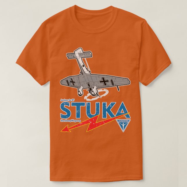 Junkers Ju 87 Stuka  T Shirt (Design framsida)