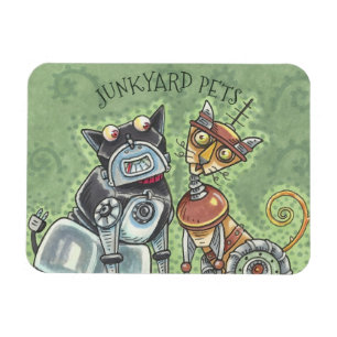 Junkyard Cat and Hund Robots MAGNET *Anpassa