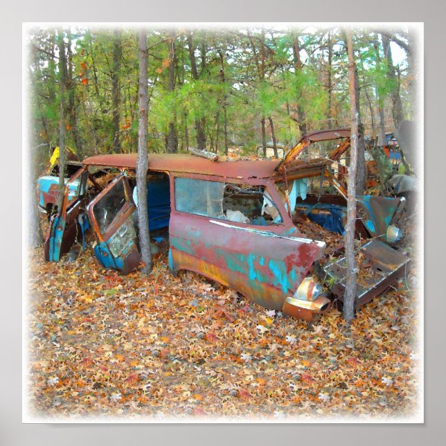 Junkyard Dreams 57 Chevy Nomad Rusting Poster (Framsidan)