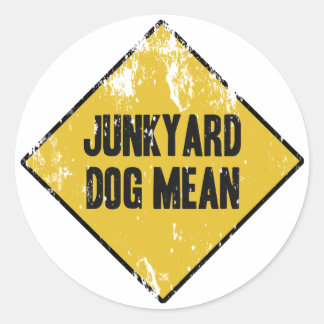 Junkyard Hund Elak Runt Klistermärke