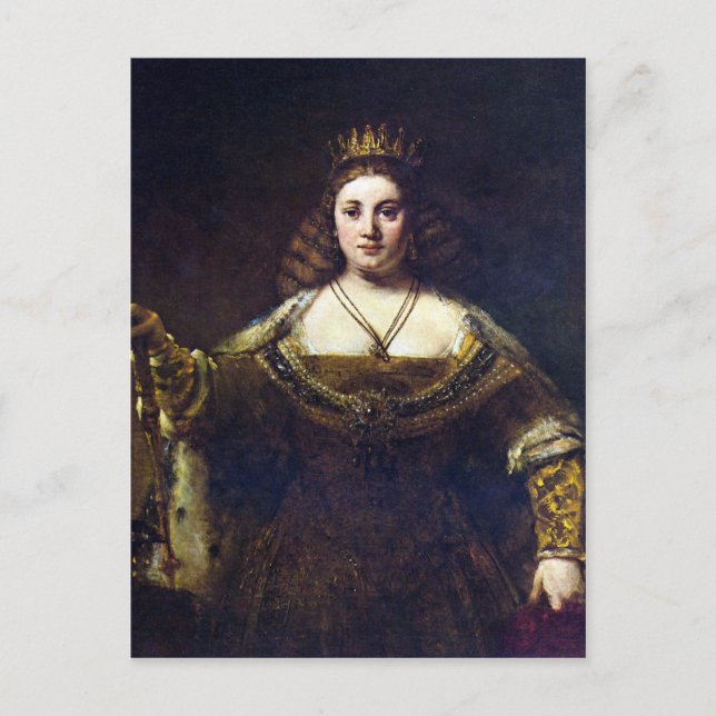 Juno av Rembrandt Harmenszoon van Rijn Vykort (Framsida)