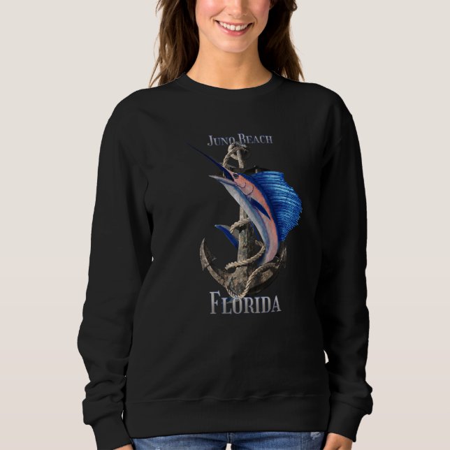 Juno Beach Florida Swordfish Marlin Ocean Fishing T Shirt (Framsida)