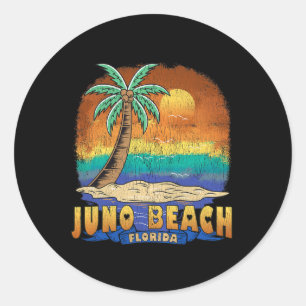 Juno Beach Florida Vintage Distress Souvenir Runt Klistermärke