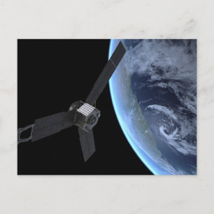 Juno-rymdfarkosten under dess jordflytning vykort