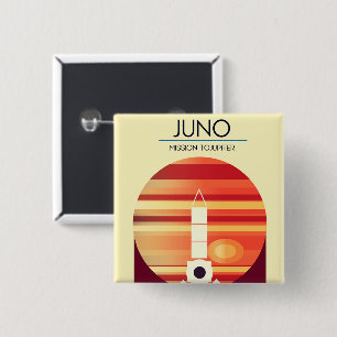 Juno - Uppdrag till Jupiter Space art Knapp