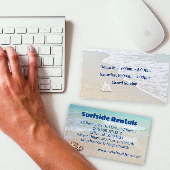 Junonia Beach Business Dubbla-sided Card (Skapare uppladdad)