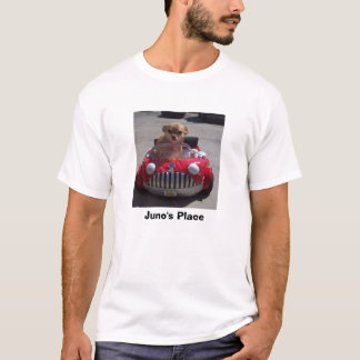Junos röd bil för ställe tee shirt
