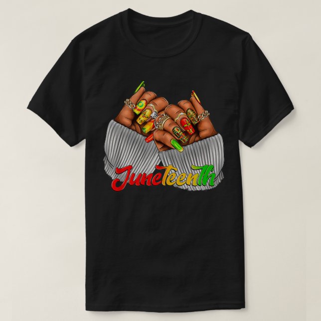 Junte Nagel Black Woman African American Black H T Shirt (Design framsida)