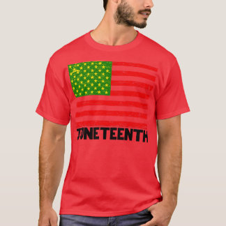 Junte Vintagen Stil Flagga T Shirt