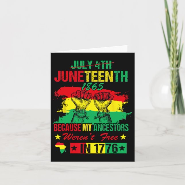 Junteelfte Mina ancestors Free Black African Flagg Kort (Framsida)