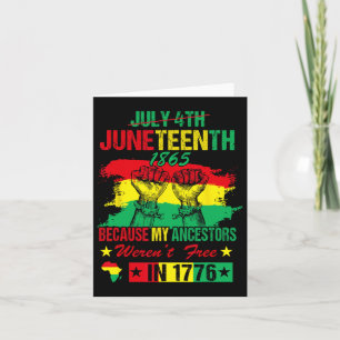 Junteelfte Mina ancestors Free Black African Flagg Kort