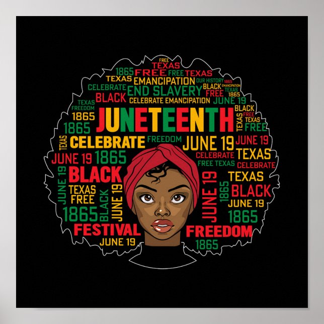 Junteonde Afro Dam Poster (Framsidan)