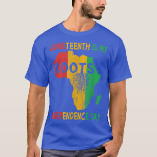 Junteonde är mina Independence day-afrikanska rött T Shirt