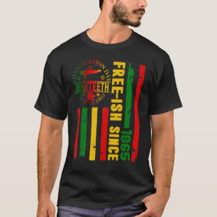 Junteonde med panafrikansk Flagga för gratis Ish S T Shirt