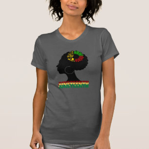 juntonde afrikanska solrosfriheten Afro T Shirt