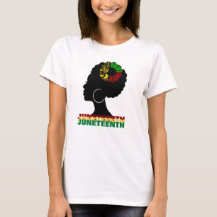 juntonde afrikanska solrosfriheten Afro T Shirt