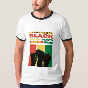 junttelfte afrikansk svart frihet 1865 namn t shirt