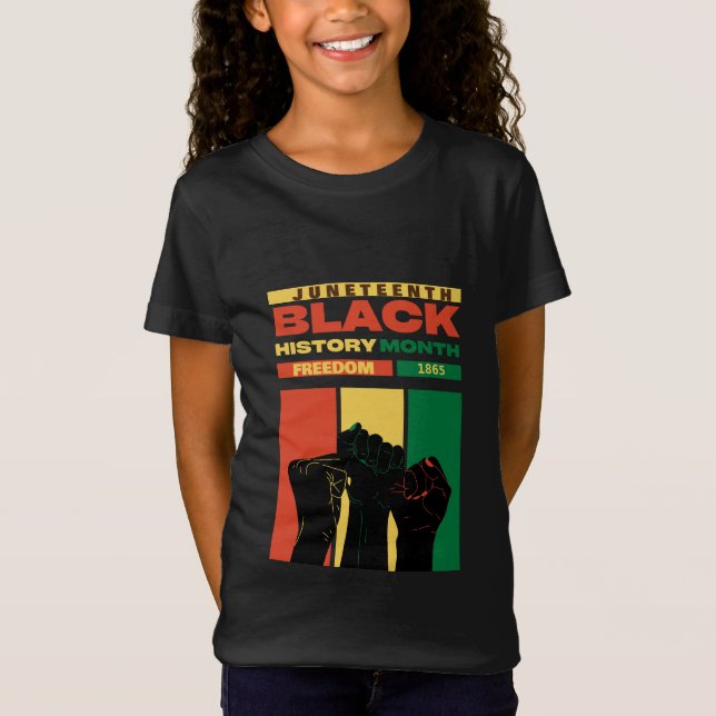 junttelfte afrikansk svart frihet 1865 namn t shirt (Framsida)