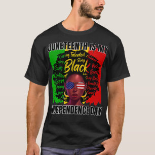 Junttelfte är min Independence day Afro Black Hist T Shirt