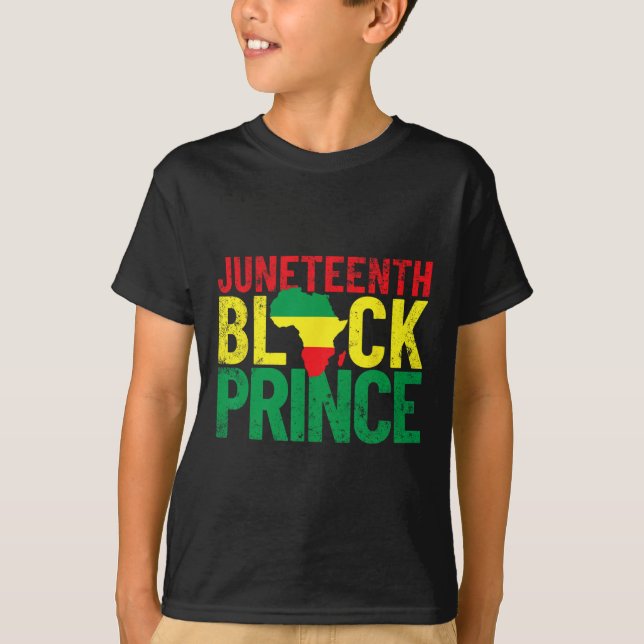 Junttelfte prins for Boys Junetelfte T Shirt (Framsida)