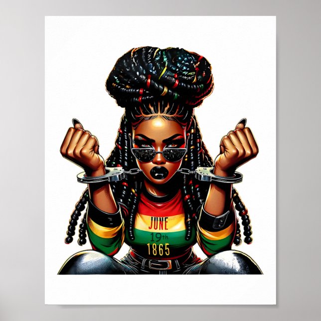 Junttonde 1865: Att bryta varje kedja av afrikansk Poster (Framsidan)