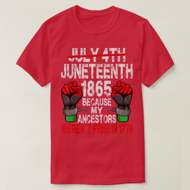 Junttonde 1865 eftersom mina ancestors Black Ameri T Shirt (Design framsida)