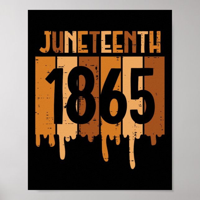 Junttonde 1865 Melanin Drip Black Pride Kvinnor i  Poster (Framsidan)