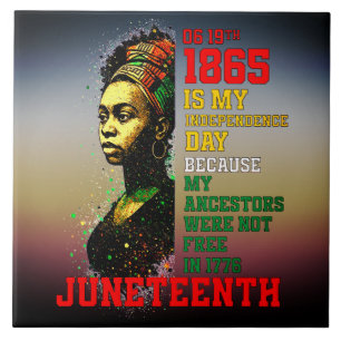 Junttonde 1865 Min panafrikanska Independence day Kakelplatta