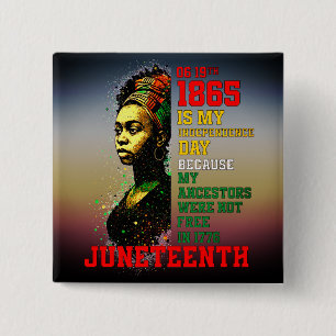 Junttonde 1865 Min panafrikanska Independence day Knapp