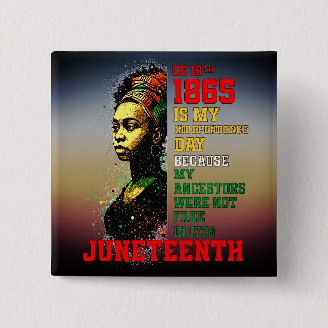 Junttonde 1865 Min panafrikanska Independence day Knapp (Framsida)