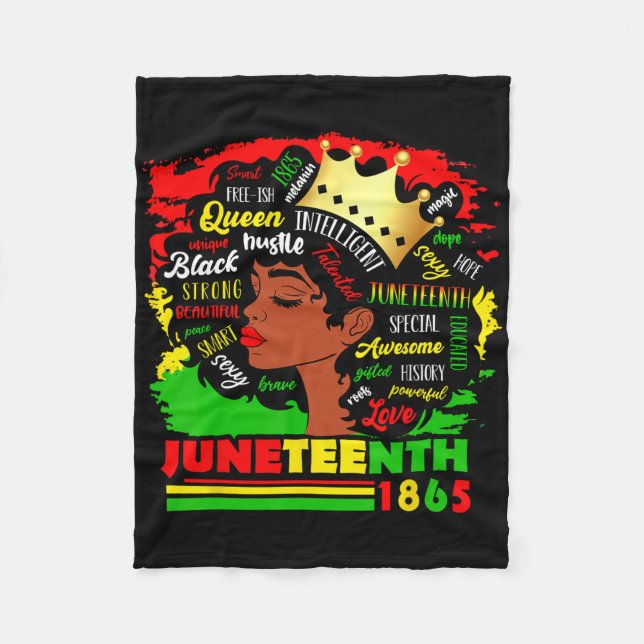 Junttonde 1865 Pridet Afrikan Firate Black Women Fleecefilt (Framsidan)