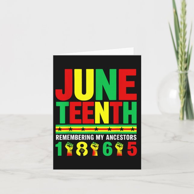 Junttonde 1865 Till minne av mina afrikanska fästd Kort (Framsida)