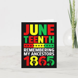Junttonde 1865 Till minne av mina afrikanska fästd Kort