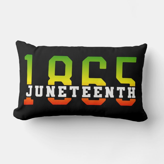 Junttonde 1865 Välkomna svart frihet Lumbarkudde (Framsida)