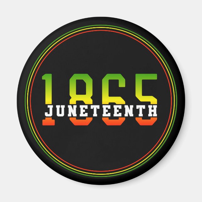 Junttonde 1865 Välkomna svart frihet Magnet (Framsidan)