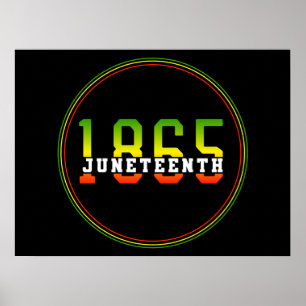 Junttonde 1865 Välkomna svart frihet Poster