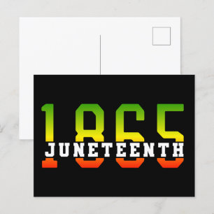 Junttonde 1865 Välkomna svart frihet Vykort