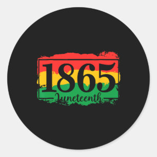 Junttonde 2025 Firar Black Freedom 1865 Histo Runt Klistermärke