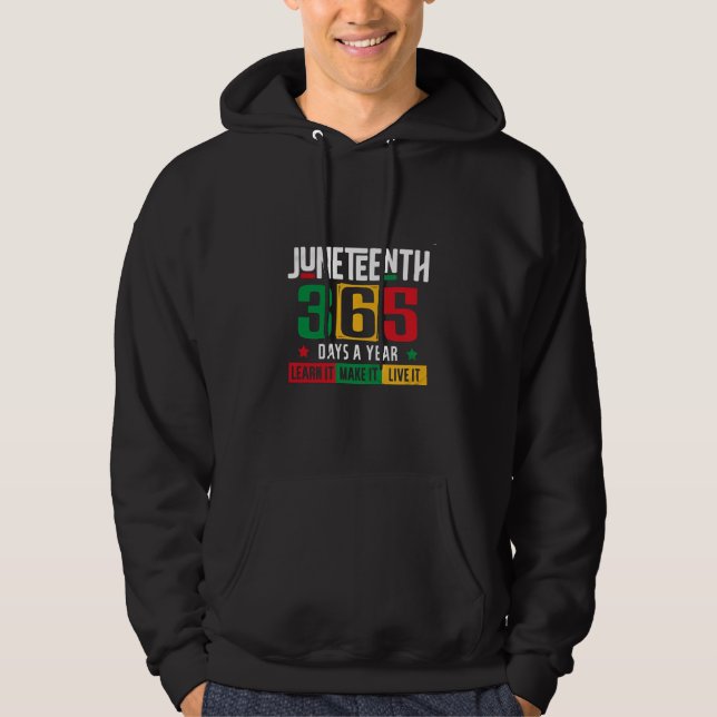 Junttonde 365 dagar om året Lär dig som den lever Hoodie (Framsida)