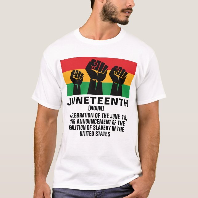 Junttonde afrikanska amerikanska pridet svart frih t shirt (Framsida)
